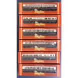 6 boxed 00 gauge coaches by Hornby comprising 4 x R456 GWR Composite Coach, R458 GWR Restaurant Car,