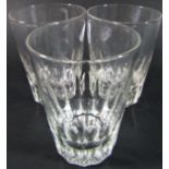 A quantity of 20th century glassware, twelve varying tumblers, two large wine glasses, cream jug and