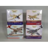 4 boxed model aircraft by Corgi featuring aircraft from conflicts WW2 and the Cold War including '