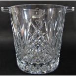 A Lead Crystal cut glass ice bucket, Nottingham Race Course 2001, 20cm high x 24.5cm wide, and three