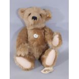 Steiff teddy bear '1903 Classic' (replica) no 000201 with tags, squeaker and pin in ear, height 52cm