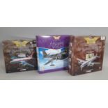 3 boxed model passenger aircraft from Corgi Aviation Archive series including 'Classic Propliners'
