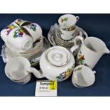 A collection of Royal Doulton Minerva tea wares comprising six cups, saucers, side plates, milk