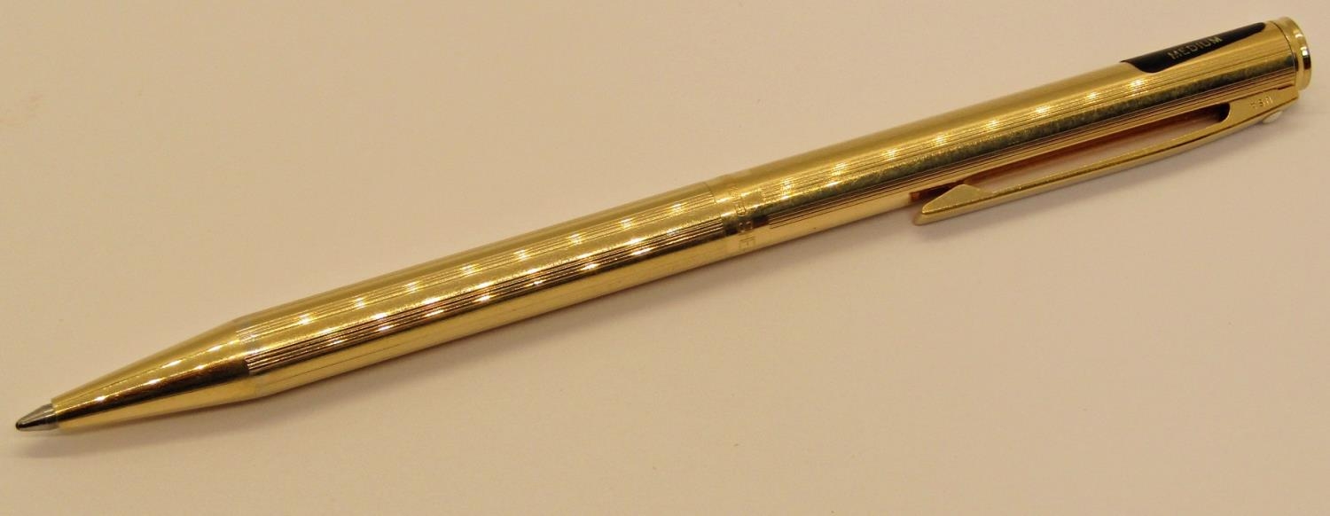 Sheaffer Fasion 270 gold plated fountain, rollerball, ballpoint pens and pencil with box - Image 4 of 7