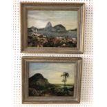 Two Framed 20th Century Landscapes - Rio de Janeiro and 'Barbados, 1920s', oil on panel, Barbados