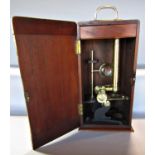 A Victorian Society of Arts Compound Microscope, highly polished brass finish with a selection