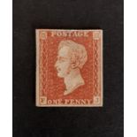 GB 1850 SG DP71(2) Prince Consort essay by Henry Archer - 1d Red-Brown, unused (no gum), hinge