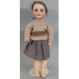 SFBJ interest; early 20th century bisque head doll, impressed marks 'UNIS FRANCE 301' and 'E (R in a