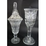 A good collection of late 19th and 20th century glass ware, including elegant claret jugs, decanters