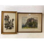 Watercolour and lithograph on paper to include Andrew Archer Gamley RSW (1869-1949), Edinburgh