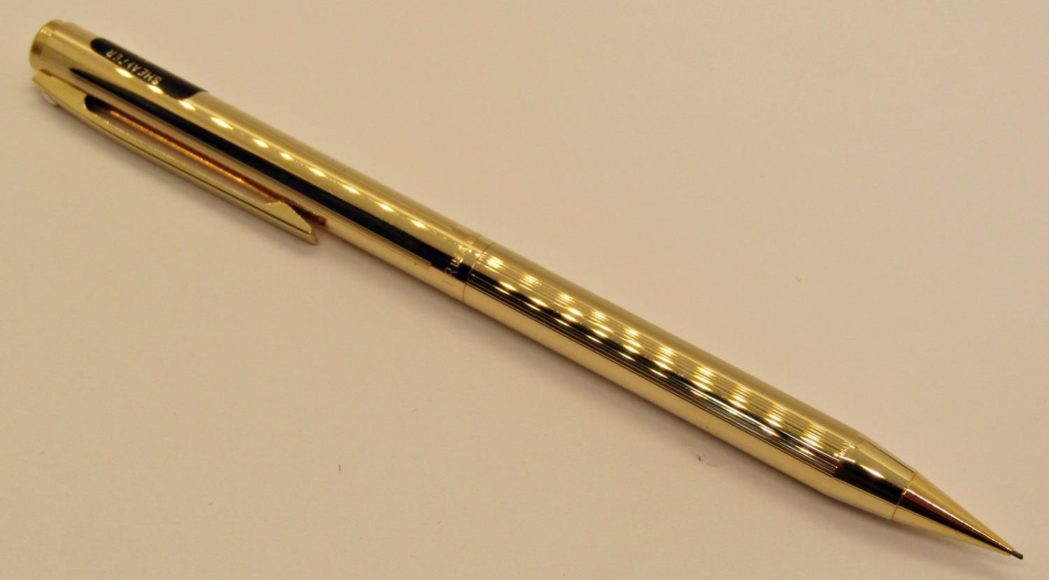 Sheaffer Fasion 270 gold plated fountain, rollerball, ballpoint pens and pencil with box - Image 6 of 7