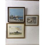 English 20th/21st Century - Three paintings to include: Harbour Scene - oil on canvas,