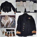 Large collection of the vintage uniform of Royal Navy Surgeon H.M Darlow including 1950's dress