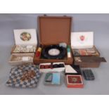 Collection of vintage games including cased roulette set by K&C Ltd, dominos and playing cards