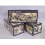 3 boxed Corgi models of wartime helicopters and gunship from 'Unsung Heroes' Vietnam series, all 1: