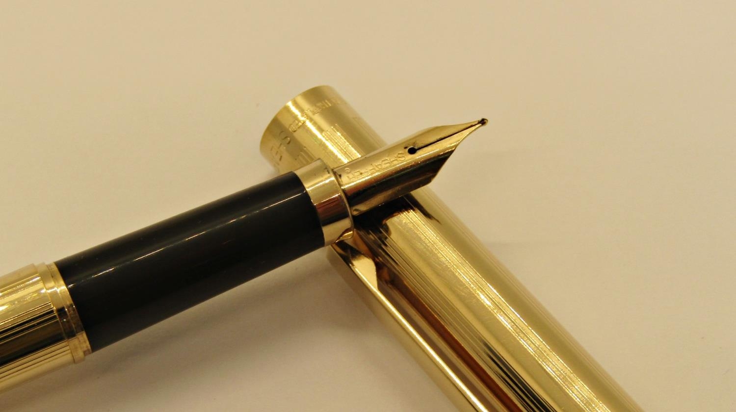 Sheaffer Fasion 270 gold plated fountain, rollerball, ballpoint pens and pencil with box - Image 3 of 7