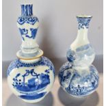 Chinese porcelain gourd shaped vase with character and geometric detail and a further Wilton ware