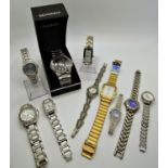 A quantity of contemporary ladies and gents wrist watches, mainly quartz