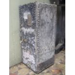 A vintage heavy gauge galvanised steel boiler/tank with pot riveted seams, pronounced tap and