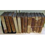 Antiquarian - a collection of odd volumes of various travel books including Cook's voyages (12)