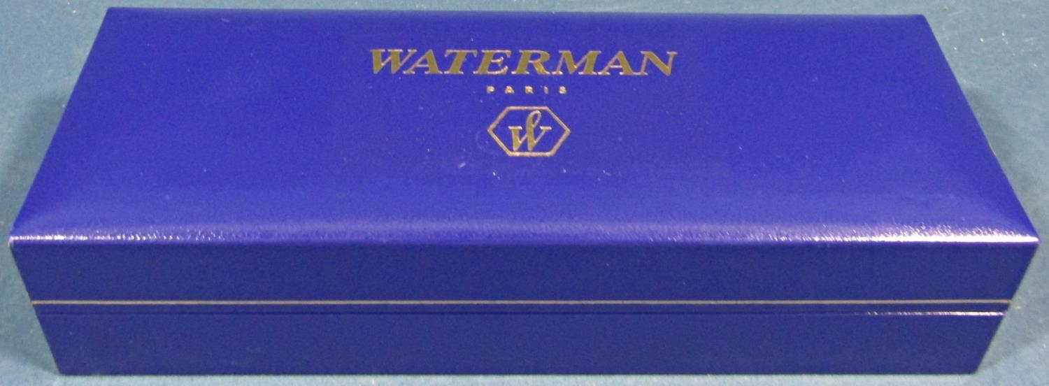 Waterman Laureat brown tortoiseshell marbled House of Lords fountain pen with 18k nib and ball point - Image 3 of 4