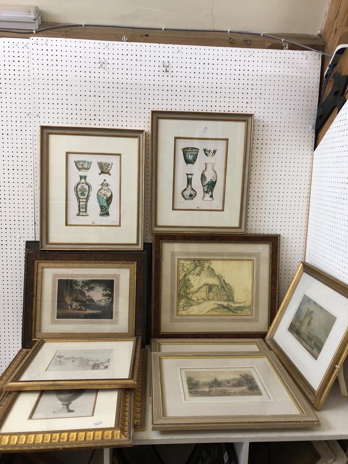 A quantity of decoratively framed prints of paintings, drawings and engravings , mostly of