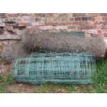 Four rolls of varying stock wire netting