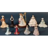 A collection of figurines including from the Doulton Music series Graceful Arts - The Royal Debut,