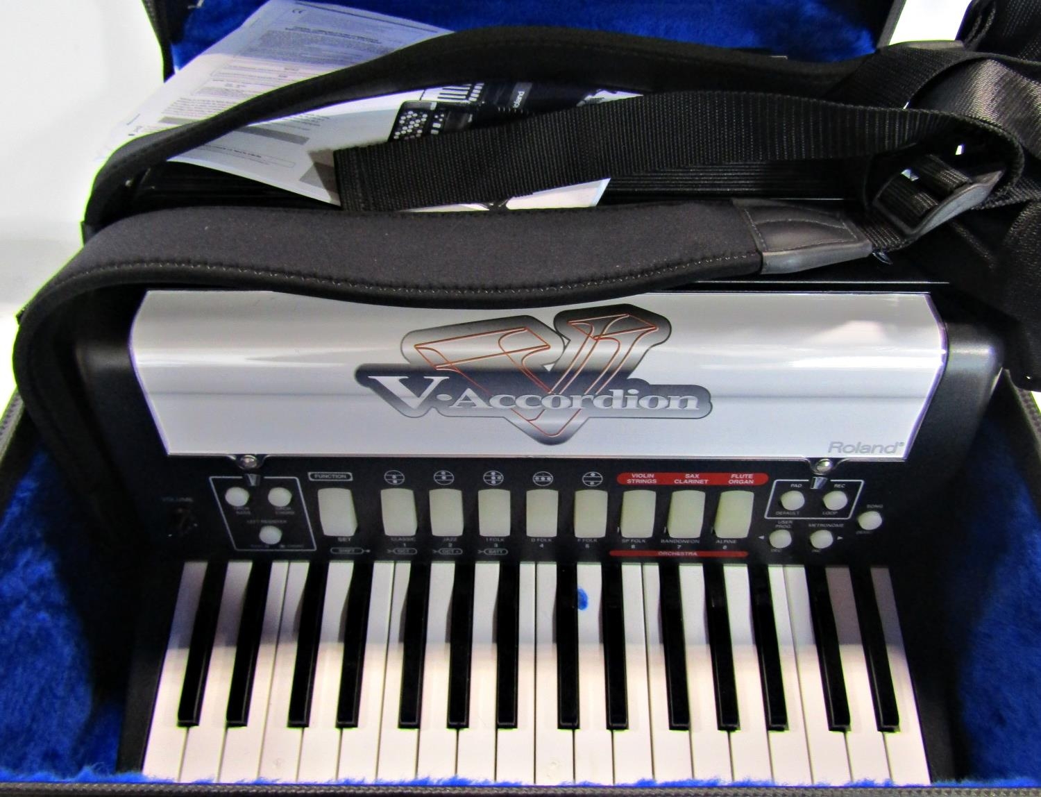 A Roland V. electric Accordion in original carrying case - Image 2 of 3