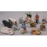 A group of Beatrix Potter figures with brown back stamps to include Pigling Bland, Little Pig