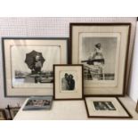 Four framed Ocean Pictures photographs to include Eleanor Parker, Rita Hayworth, and two others,