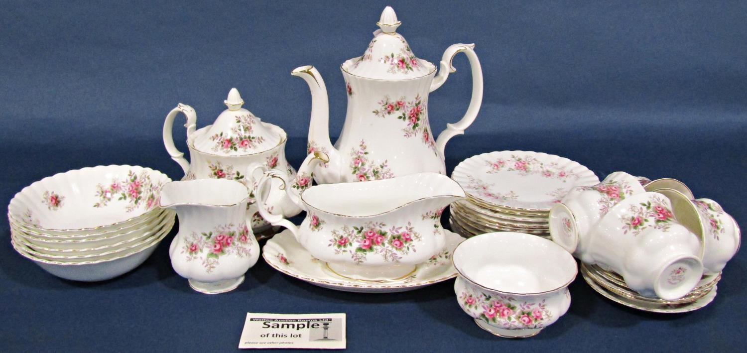 An extensive collection of Royal Albert Lavender Rose pattern tableware's including tureens,