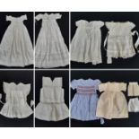 Baby clothing from late 19th/ mid 20th century including 7 good quality baby gowns, with various