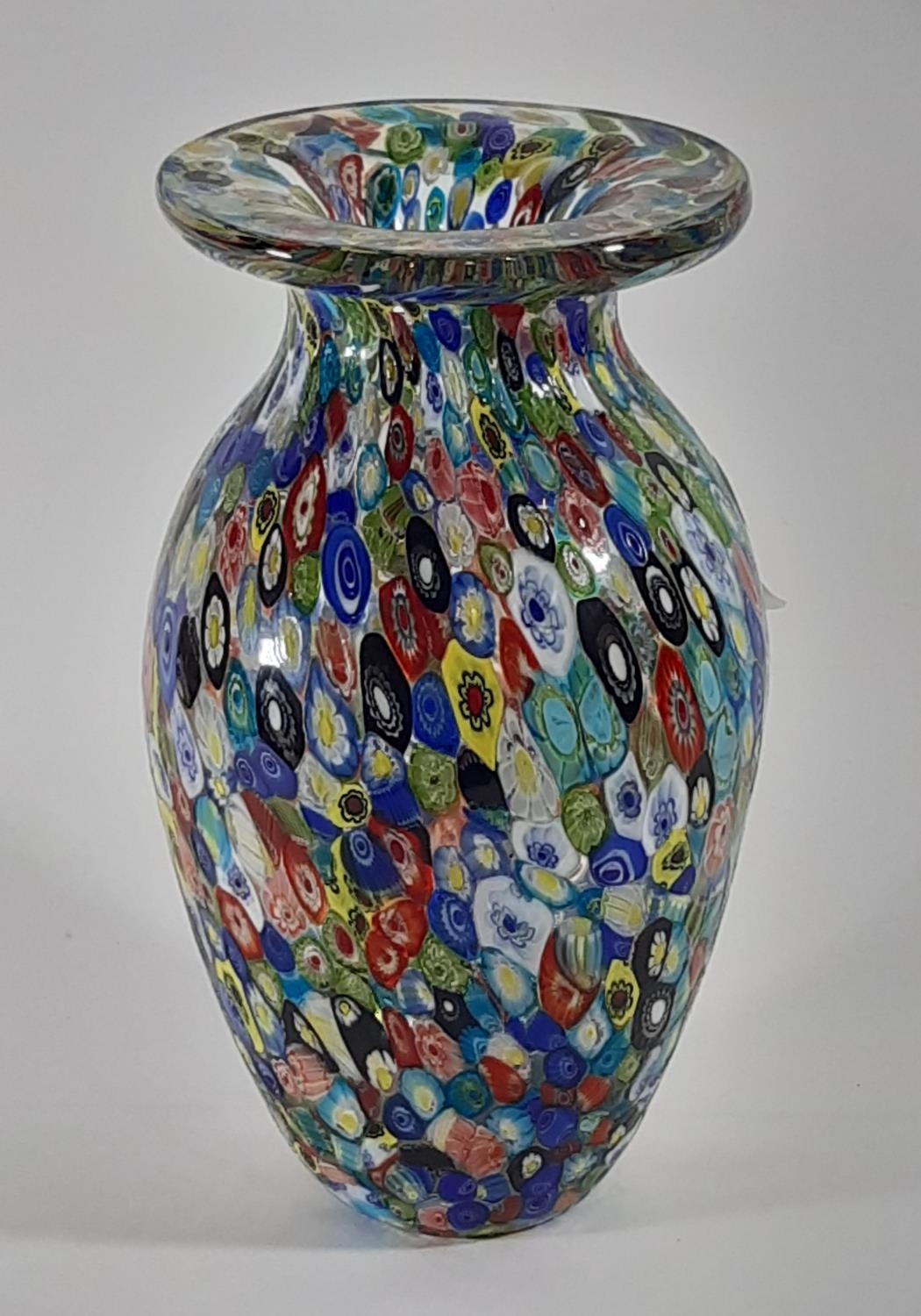 An Italian Art Glass millefiori vase, 30cm tall.