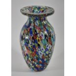 An Italian Art Glass millefiori vase, 30cm tall.