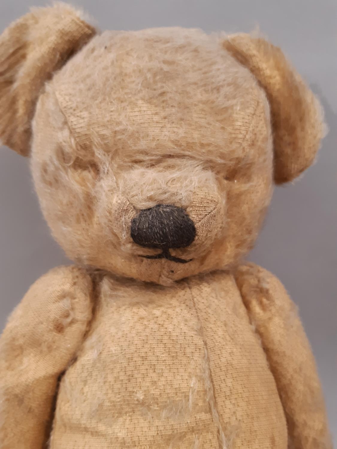 Pair of teddy bears century teddy bears for restoration, both with stitched nose and mouth, wood - Image 4 of 5