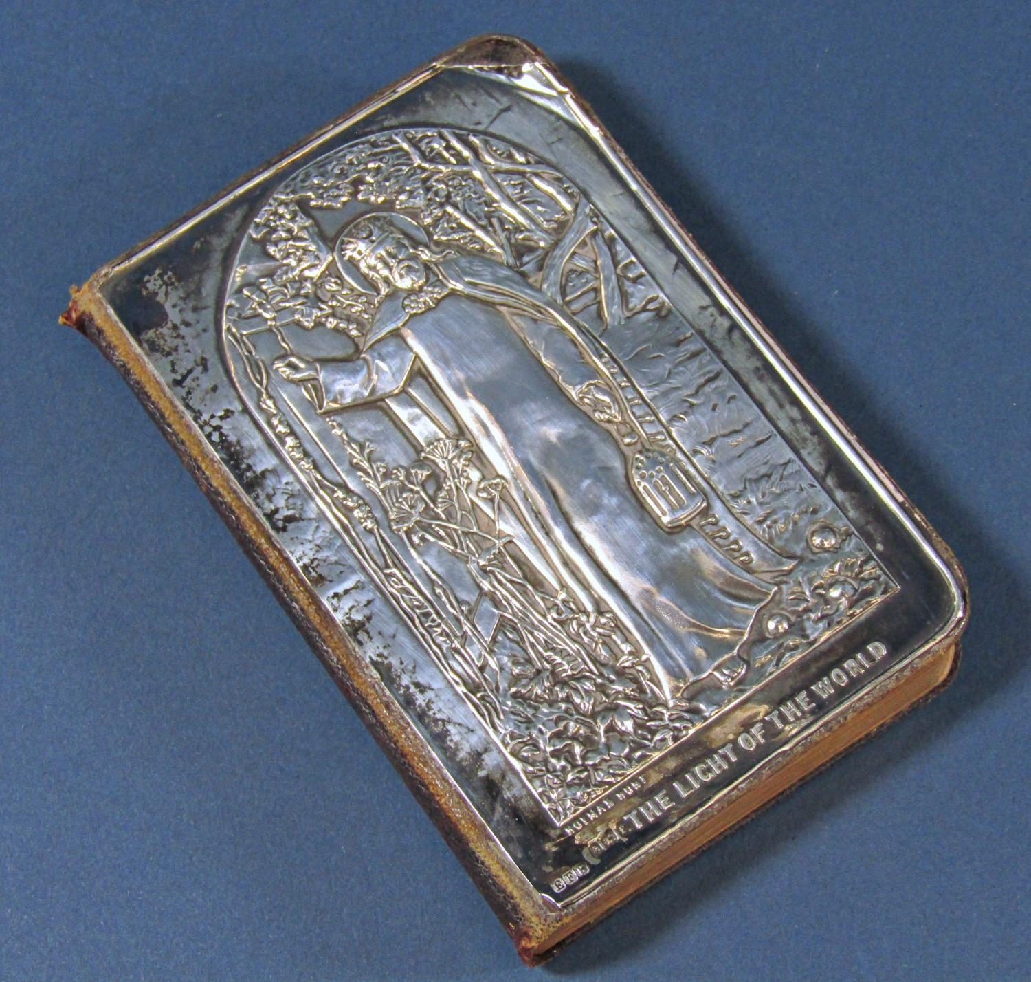 A Common Prayer Book with a silver cover, 'The Light of the World,' by Holman Hunt, Birmingham 1905, - Image 2 of 6