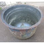 An old cast iron tub/cauldron with simple flared rim, 62 cm diameter x 45 cm high (water tight)