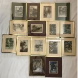 After Arthur Rackham (1867-1939) - Fifteen prints, fourteen mounted, framed and glazed, and one