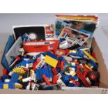 Boxful of assorted Lego including Legoland boat etc