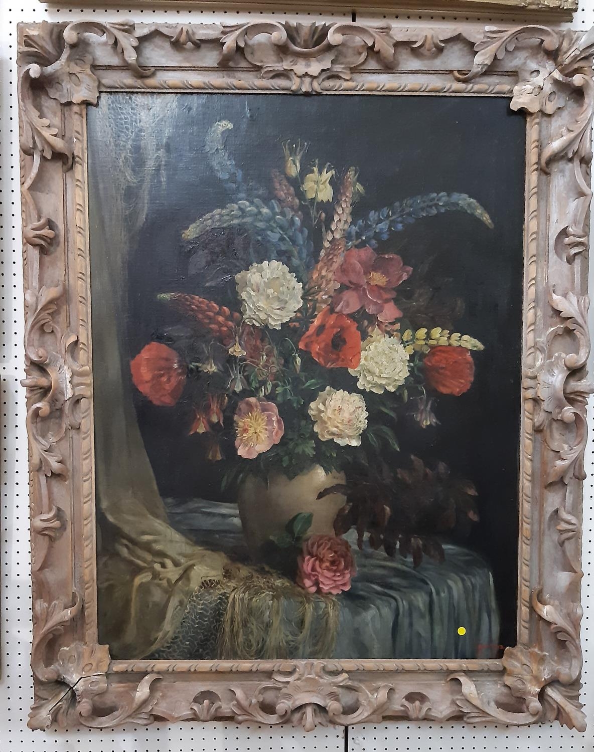 Mendoza (c.19th century) - Still Life with Vase of Flowers, oil on canvas, signed lower right,