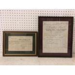 Two 19th century receipts from Forrest & Co. and Boss & Co. gun manufacturers, largest: 21 x 26