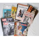 A good collection of vintage magazines to include Life, London Opinion, Weekly Illustrated, etc,