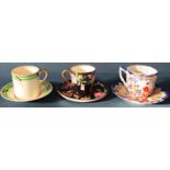 A collection of twelve 19th century and later coffee and tea cups and saucers