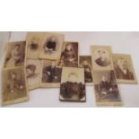 37 Victorian photographic portraits on card