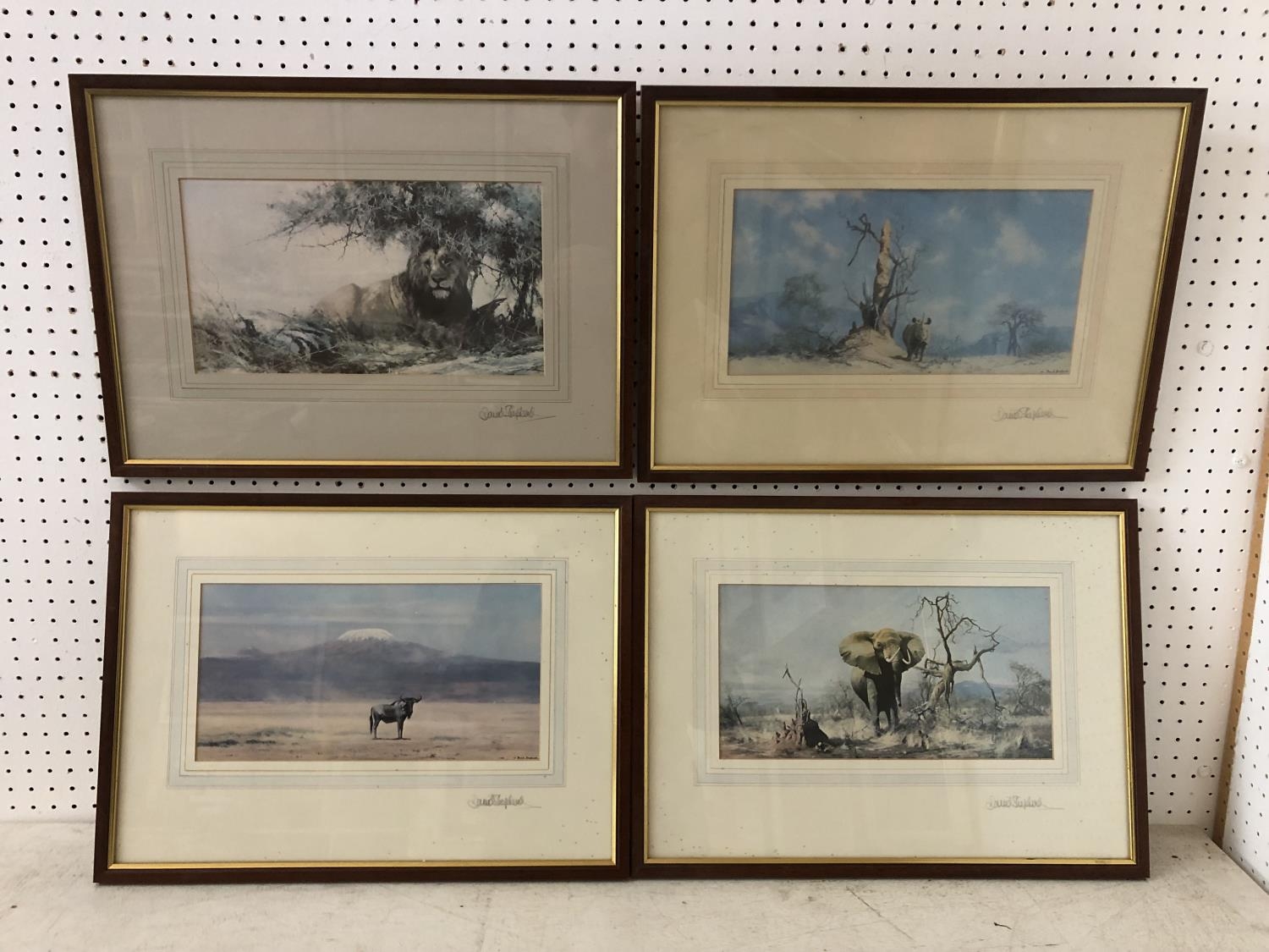 After David Shepherd (British 1931-2017) - Four framed prints, signed in pencil below, approx. 30