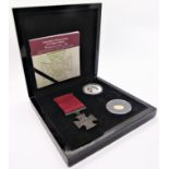 1912 half sovereign, 2018 Victoria Cross silver crown coin and the Victoria Cross replica medal