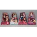 Four Bratz dolls box sets including Cloe (Party), Sasha (Sweet Heart) and Yasmin (Sleepover and