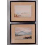 F. Hayden - Two framed landscapes in watercolour, signed lower right, approx. 27 x 19 cm each (2)