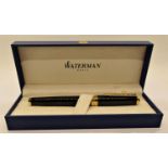 Waterman Exception black G T fountain pen S0636940, with 18k nib, box and paperwork, unused